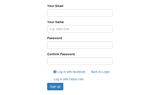 Odoo image and text block